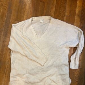 H&M Cream V-Neck Sweater